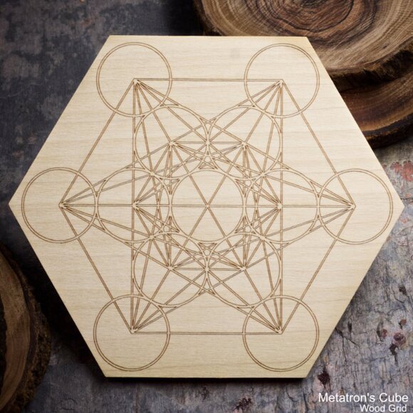Protection and Grounding Mini Crystal Grid Set - Your choice of Wood Grid Board - Picture 5 of 6